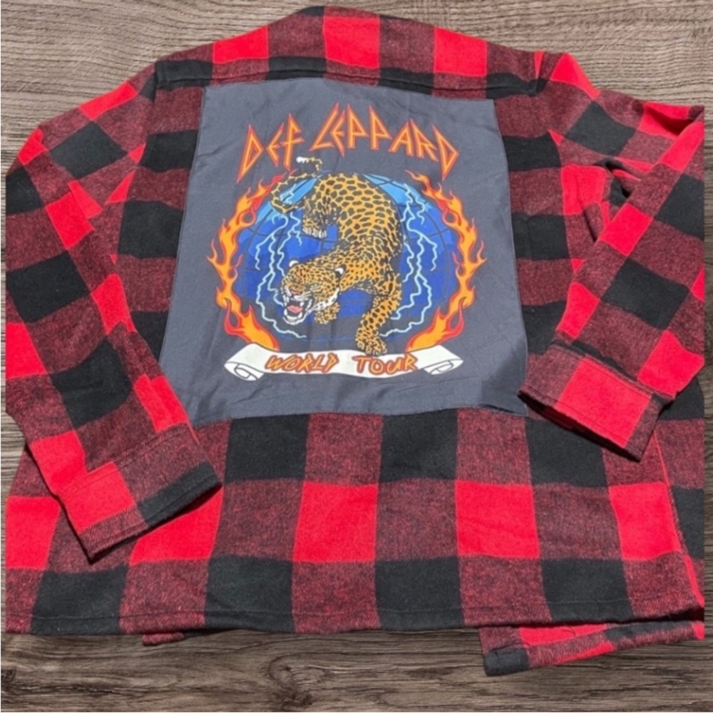 Def Leppard custom made flannel